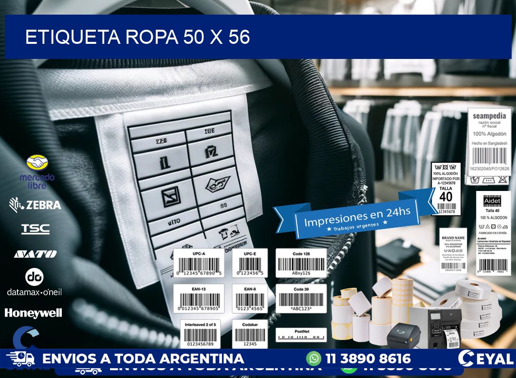 ETIQUETA ROPA 50 x 56