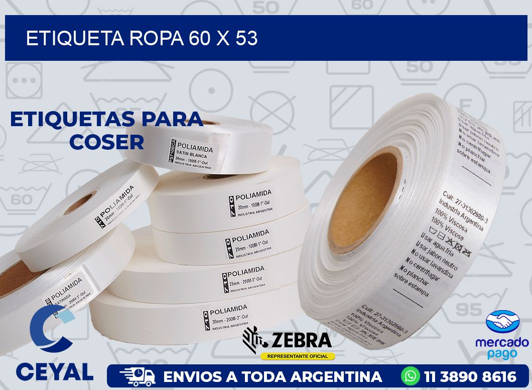 ETIQUETA ROPA 60 x 53