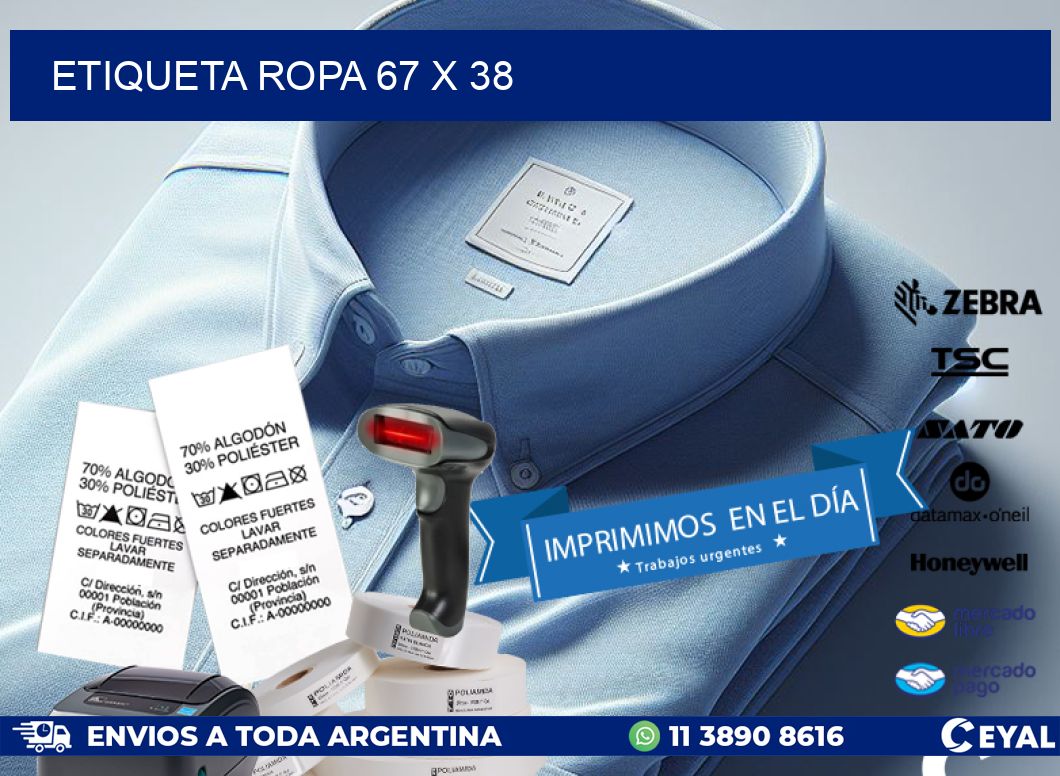 ETIQUETA ROPA 67 x 38