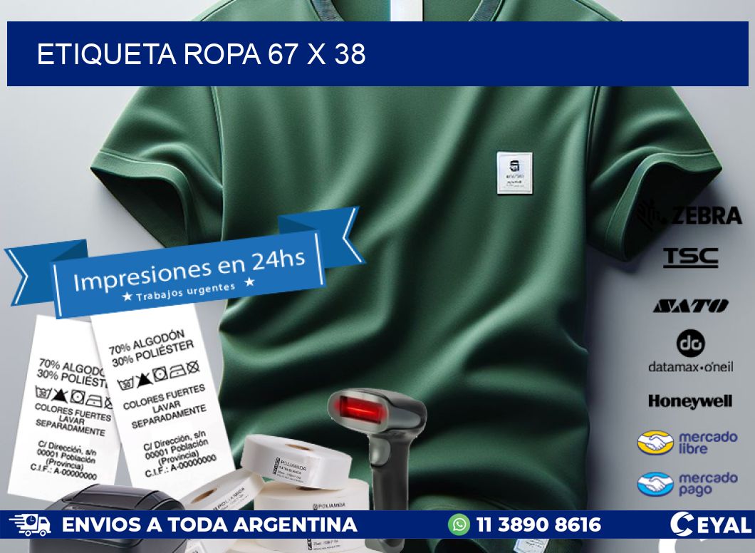 ETIQUETA ROPA 67 x 38