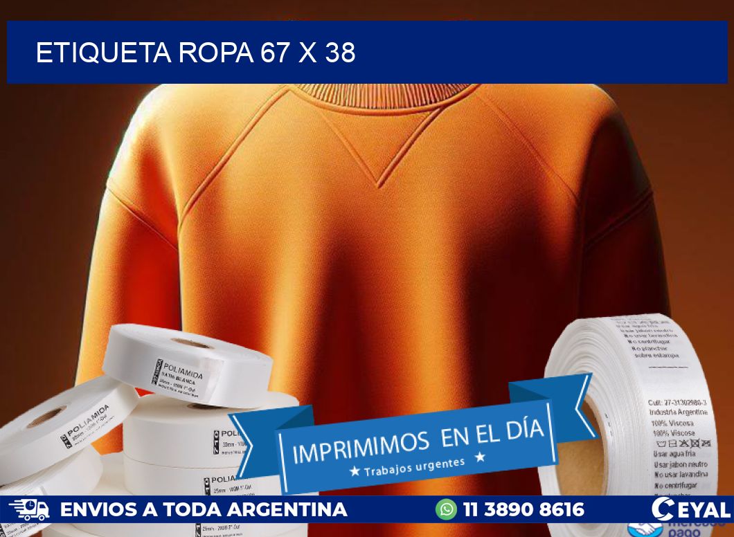 ETIQUETA ROPA 67 x 38
