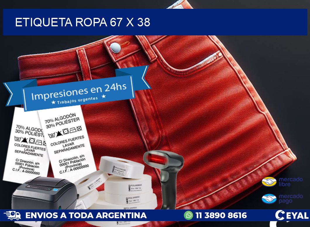 ETIQUETA ROPA 67 x 38