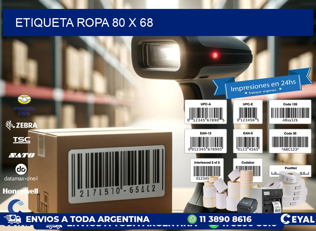 ETIQUETA ROPA 80 x 68