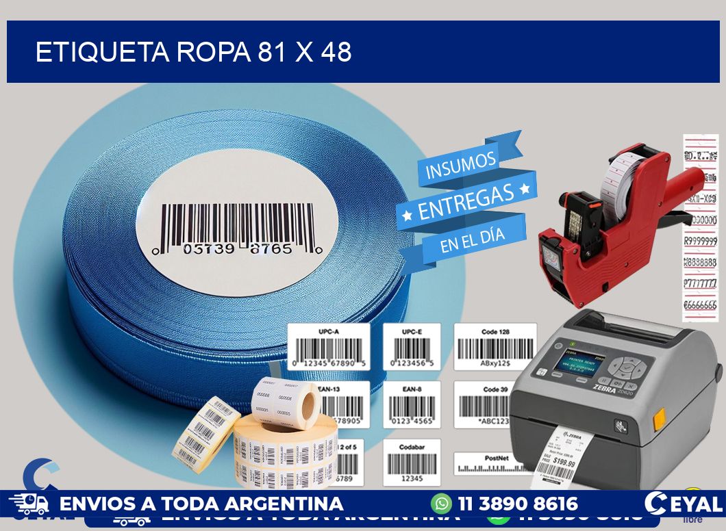 ETIQUETA ROPA 81 x 48