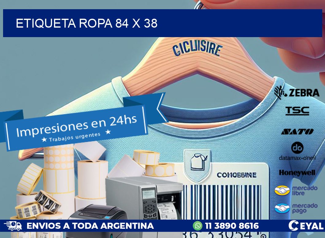 ETIQUETA ROPA 84 x 38