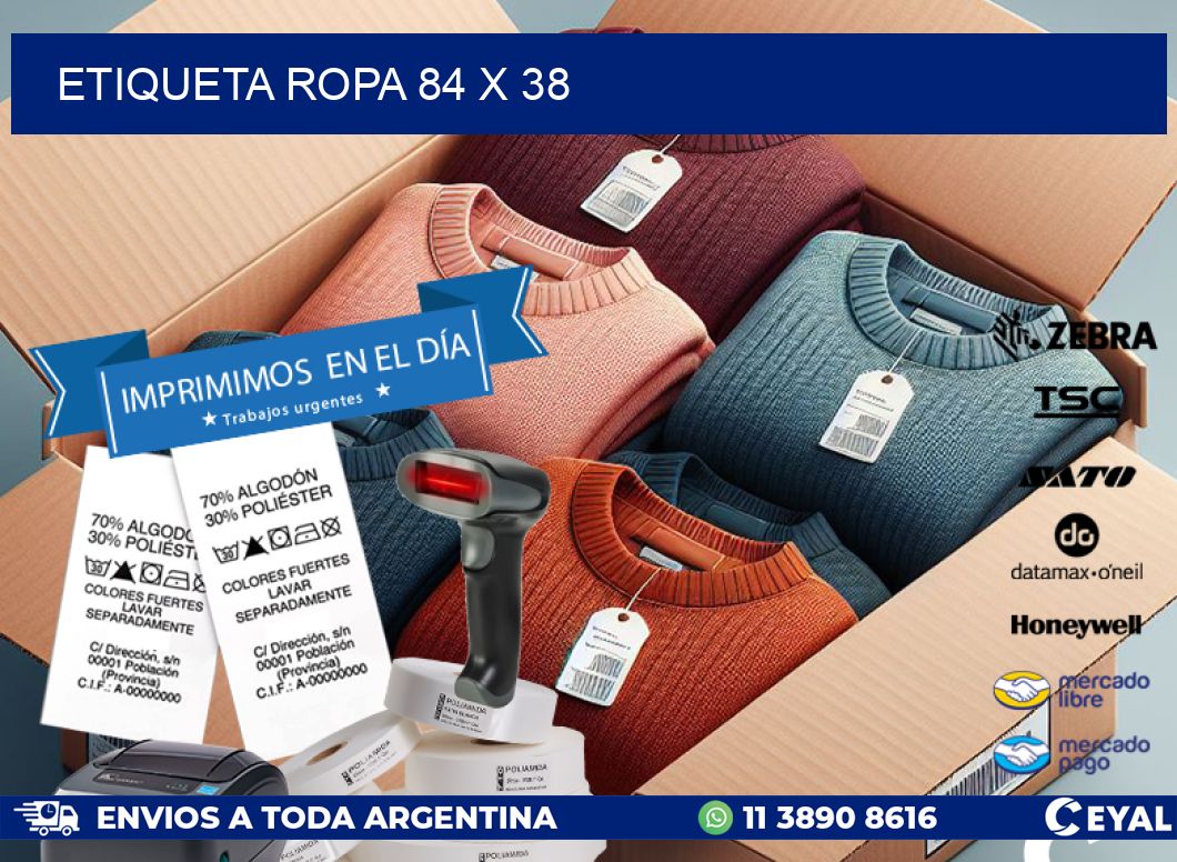 ETIQUETA ROPA 84 x 38