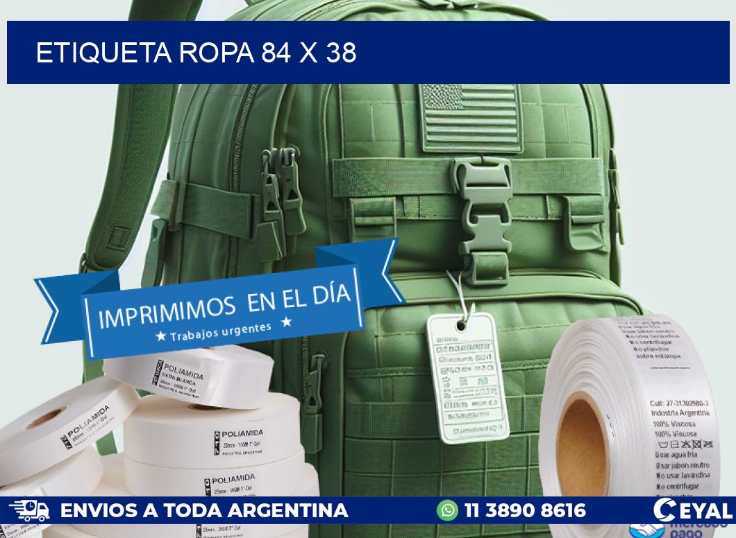 ETIQUETA ROPA 84 x 38