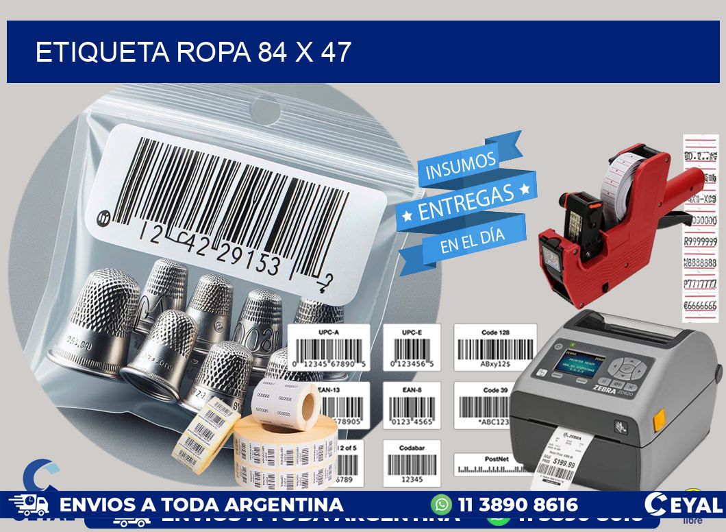 ETIQUETA ROPA 84 x 47