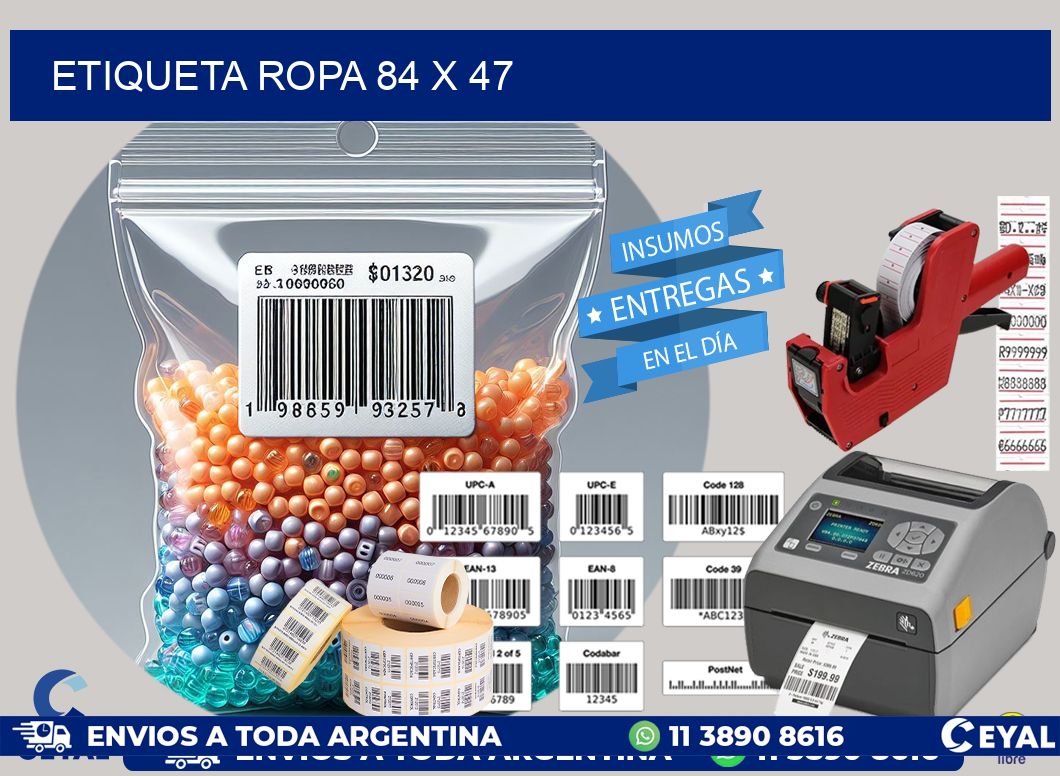 ETIQUETA ROPA 84 x 47