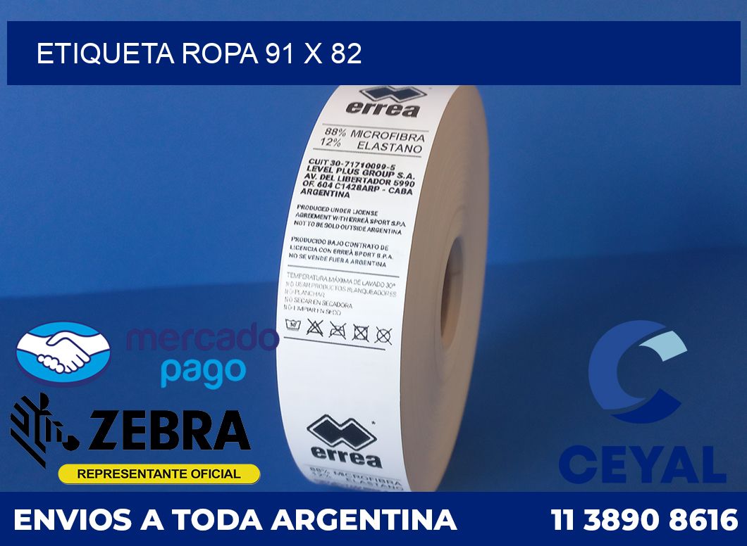 ETIQUETA ROPA 91 x 82
