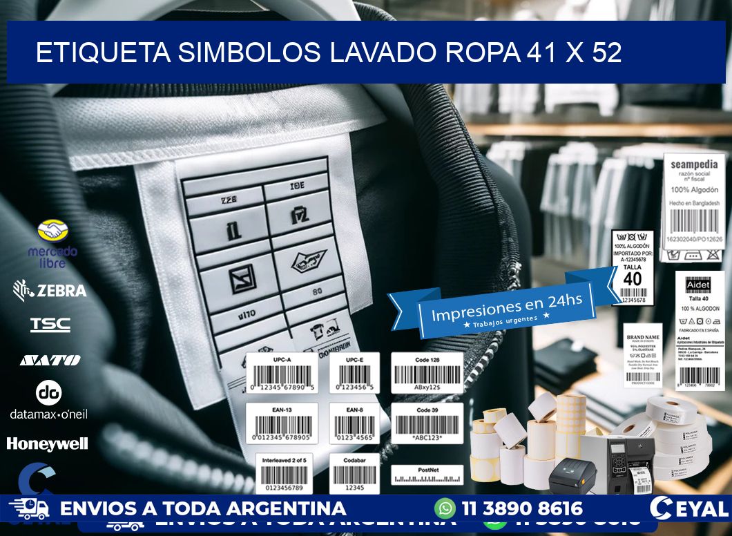ETIQUETA SIMBOLOS LAVADO ROPA 41 x 52