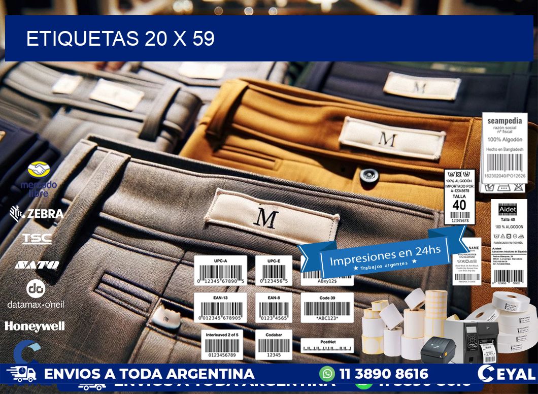 ETIQUETAS 20 x 59