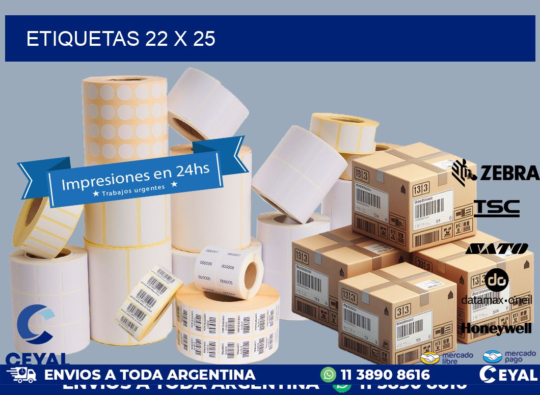 ETIQUETAS 22 x 25