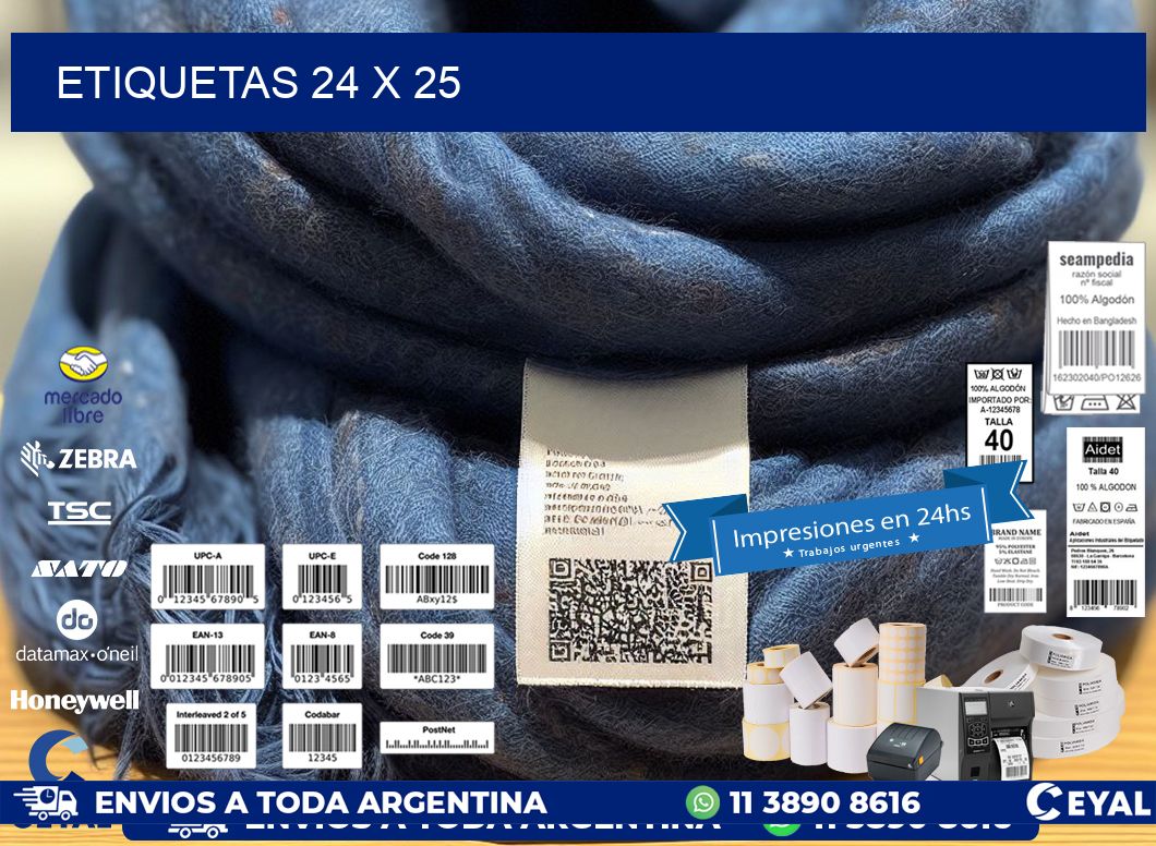 ETIQUETAS 24 x 25