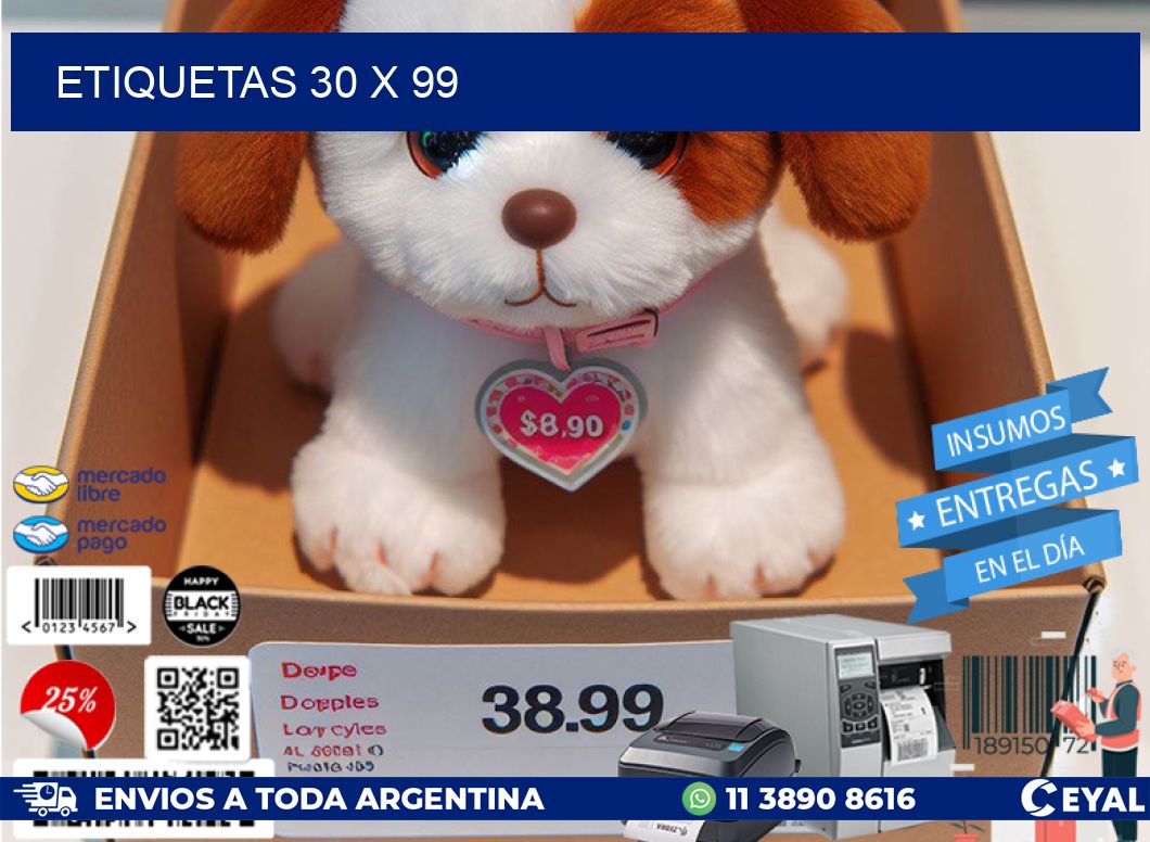 ETIQUETAS 30 x 99