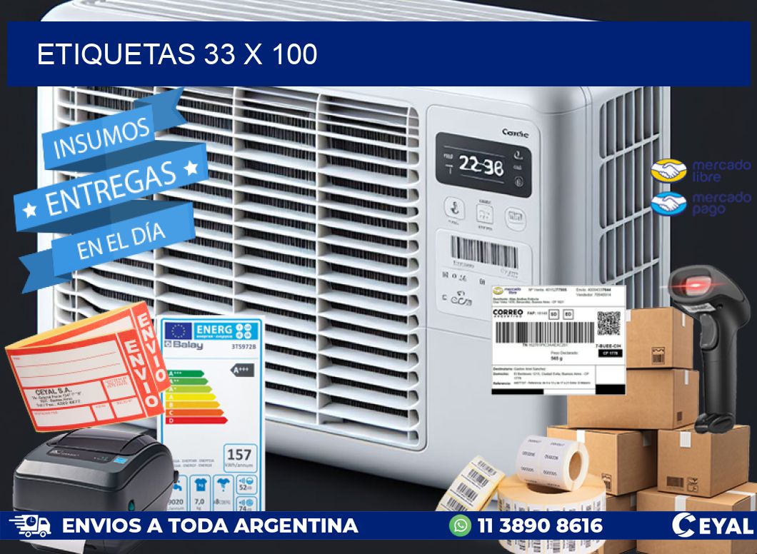 ETIQUETAS 33 x 100