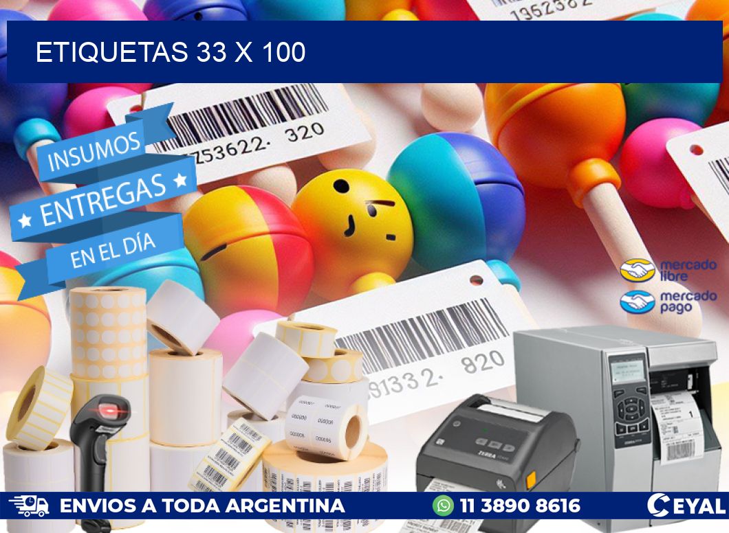 ETIQUETAS 33 x 100