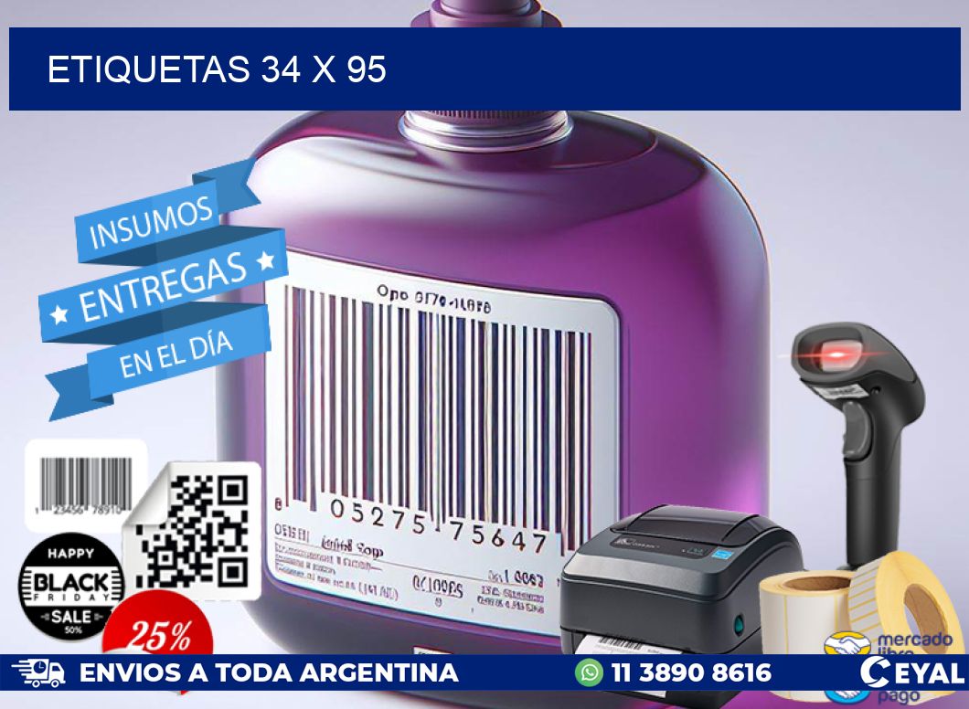 ETIQUETAS 34 x 95