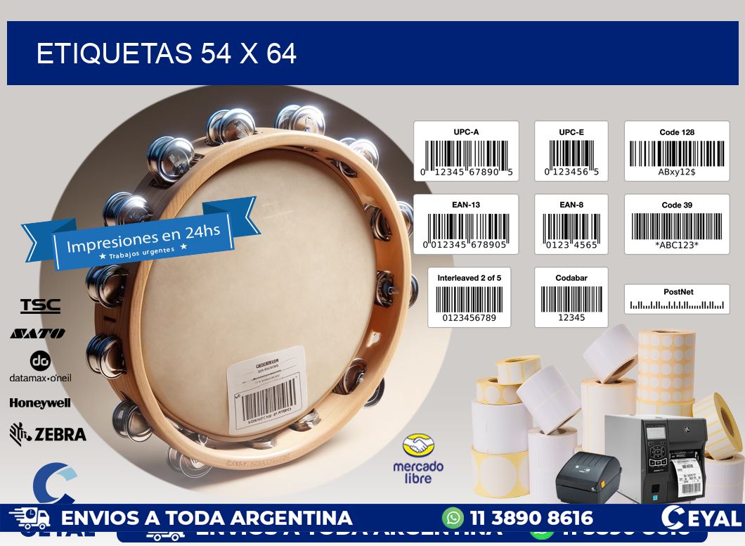 ETIQUETAS 54 x 64