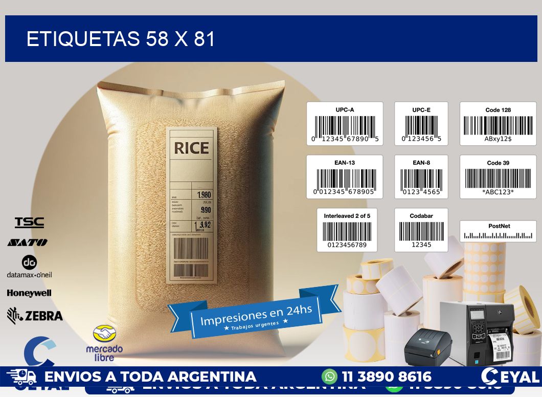 ETIQUETAS 58 x 81