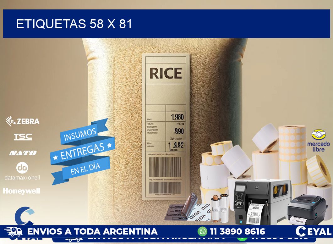 ETIQUETAS 58 x 81