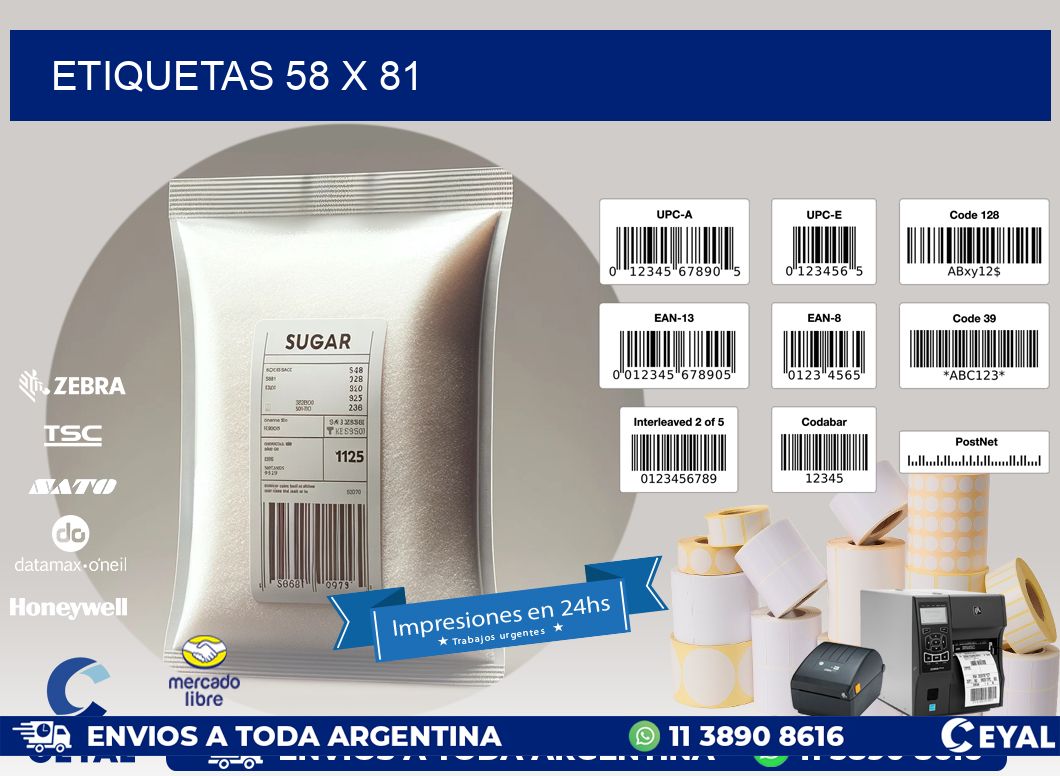 ETIQUETAS 58 x 81