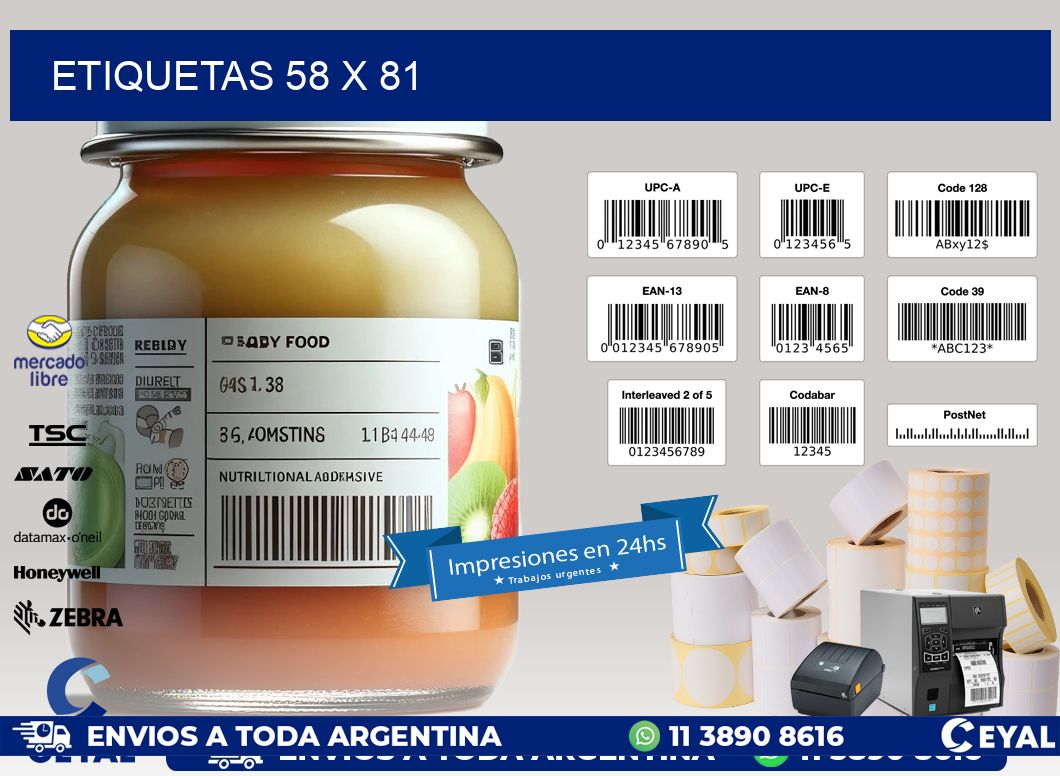 ETIQUETAS 58 x 81