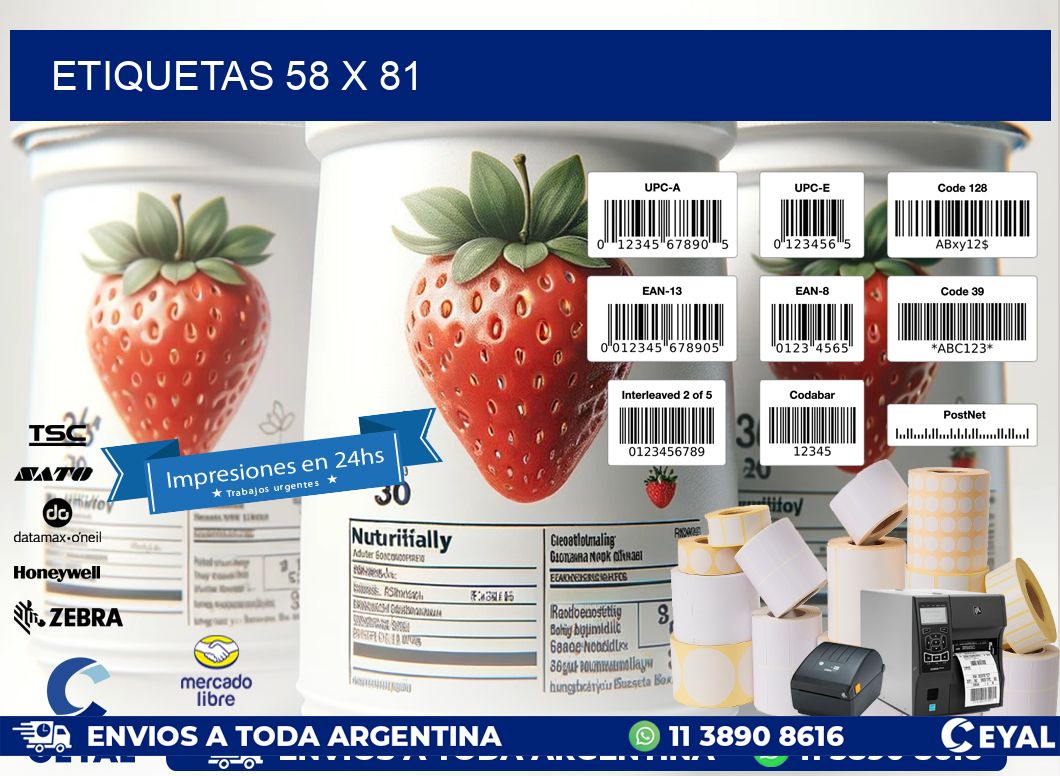 ETIQUETAS 58 x 81