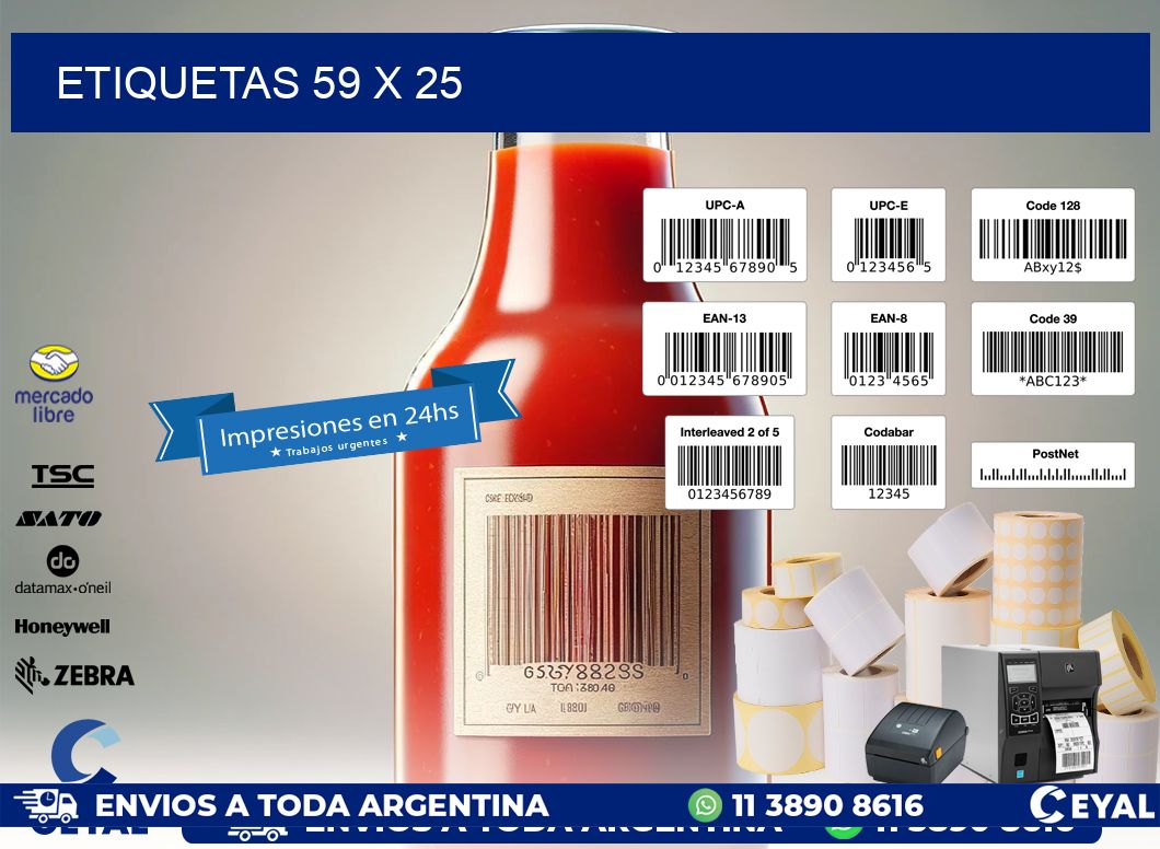 ETIQUETAS 59 x 25