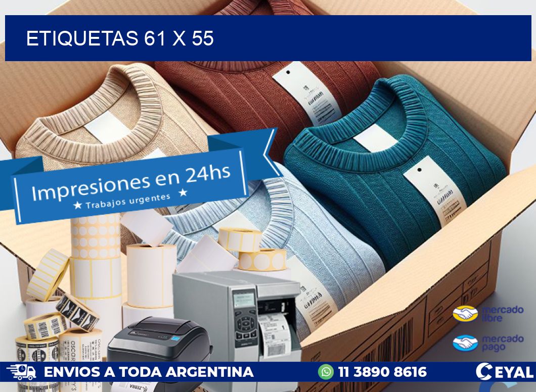 ETIQUETAS 61 x 55
