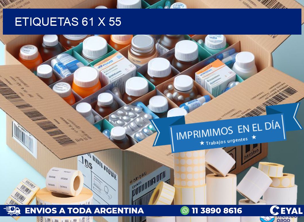 ETIQUETAS 61 x 55