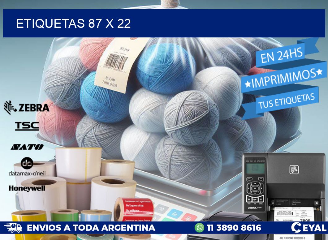 ETIQUETAS 87 x 22