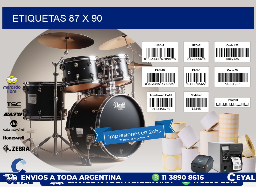 ETIQUETAS 87 x 90