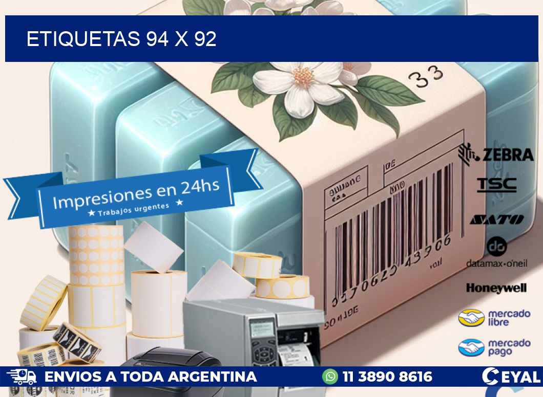 ETIQUETAS 94 x 92
