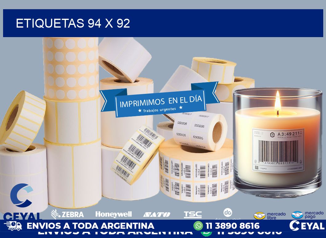 ETIQUETAS 94 x 92