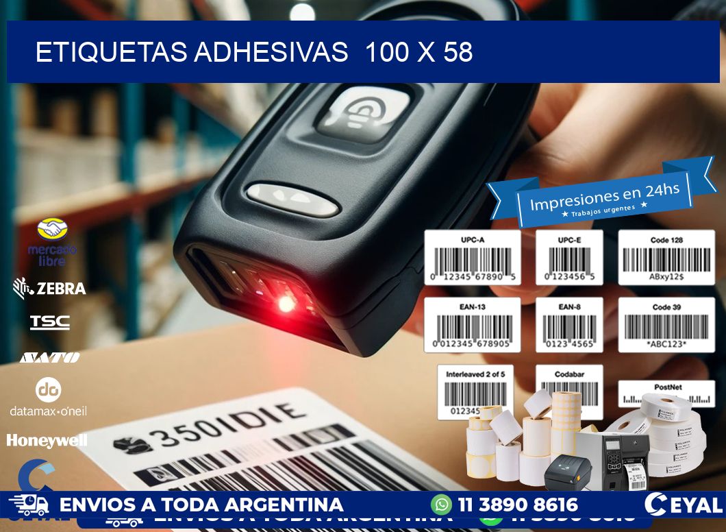 ETIQUETAS ADHESIVAS 100 x 58