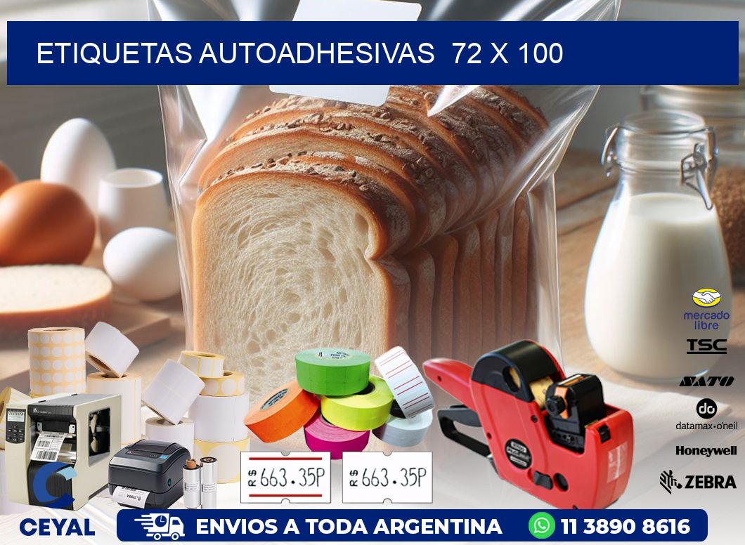 ETIQUETAS AUTOADHESIVAS  72 x 100