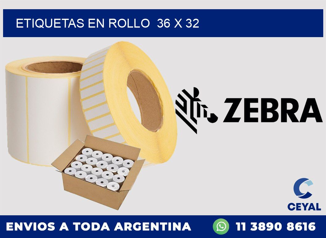 ETIQUETAS EN ROLLO 36 x 32