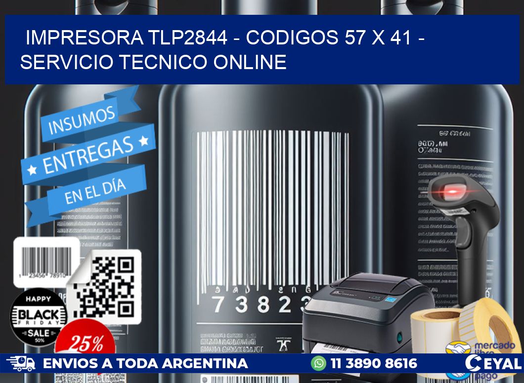 IMPRESORA TLP2844 - CODIGOS 57 x 41 - SERVICIO TECNICO ONLINE