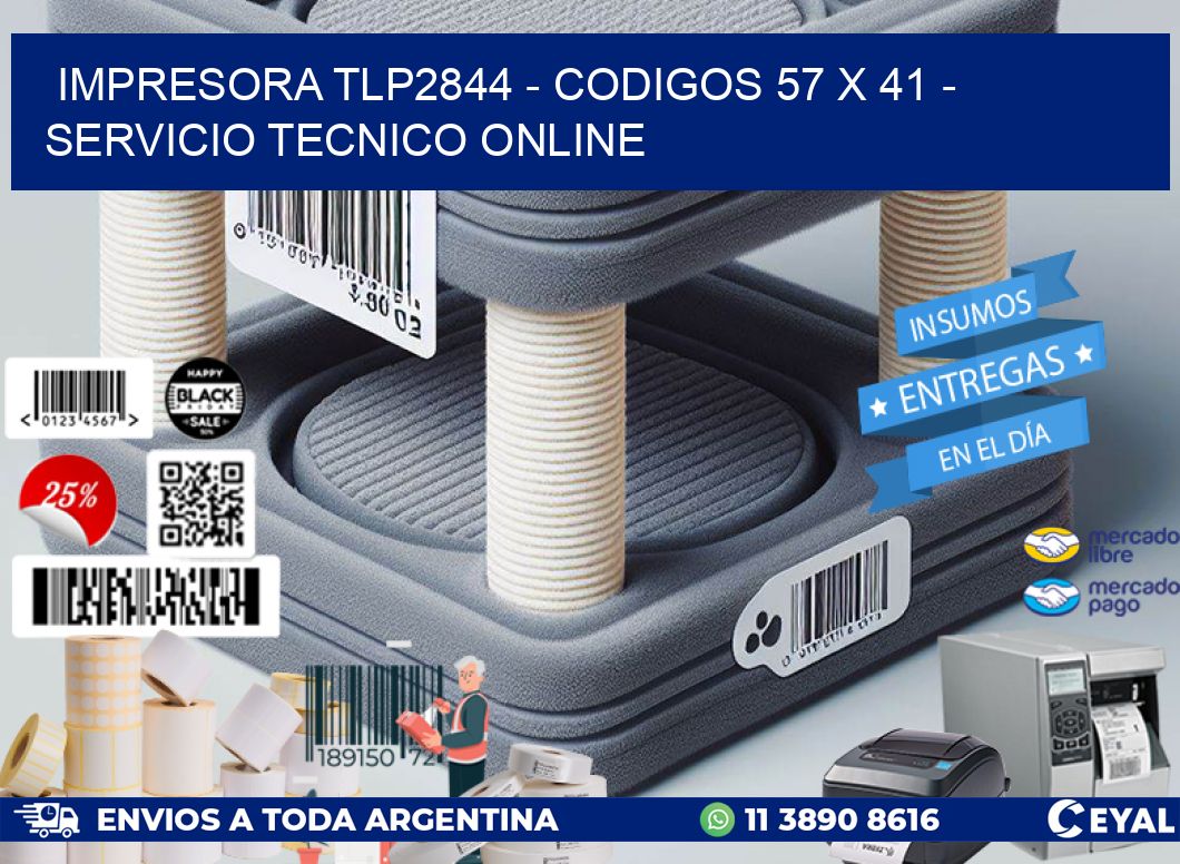 IMPRESORA TLP2844 - CODIGOS 57 x 41 - SERVICIO TECNICO ONLINE