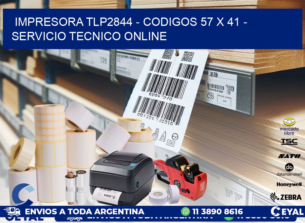 IMPRESORA TLP2844 - CODIGOS 57 x 41 - SERVICIO TECNICO ONLINE