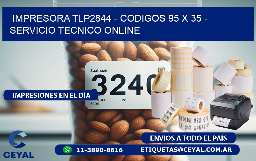 IMPRESORA TLP2844 – CODIGOS 95 x 35 – SERVICIO TECNICO ONLINE