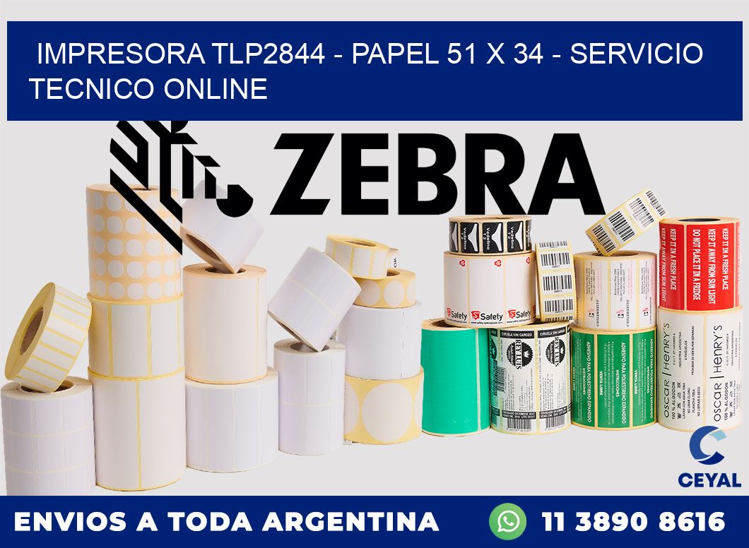 IMPRESORA TLP2844 - PAPEL 51 x 34 - SERVICIO TECNICO ONLINE