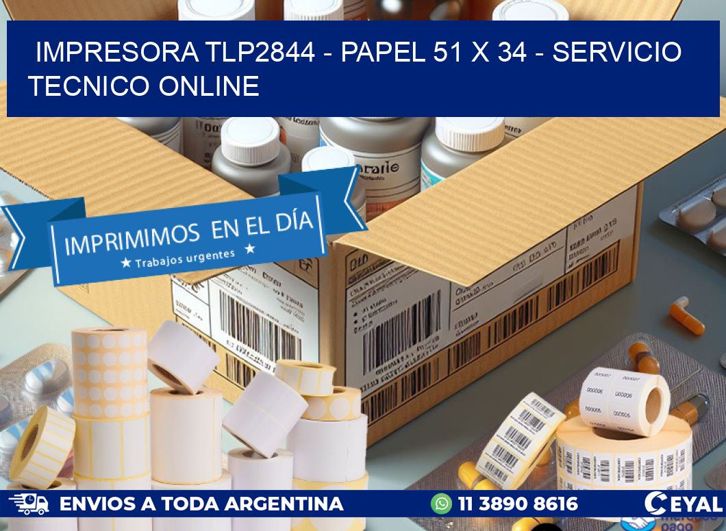 IMPRESORA TLP2844 – PAPEL 51 x 34 – SERVICIO TECNICO ONLINE