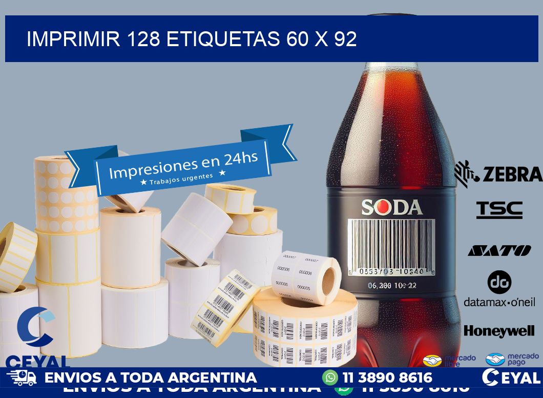 IMPRIMIR 128 ETIQUETAS 60 x 92