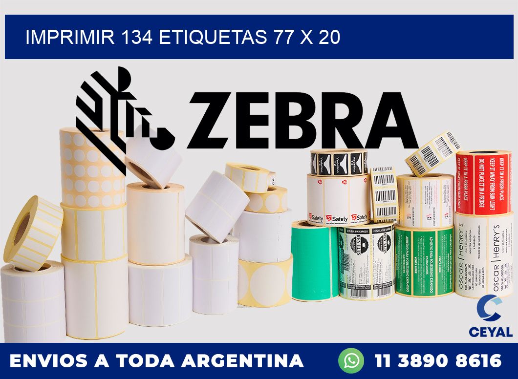 IMPRIMIR 134 ETIQUETAS 77 x 20