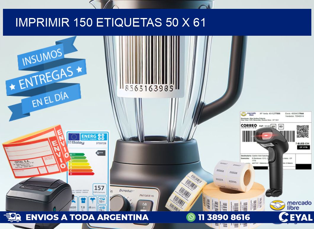 IMPRIMIR 150 ETIQUETAS 50 x 61