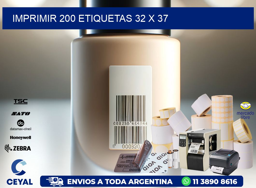 IMPRIMIR 200 ETIQUETAS 32 x 37