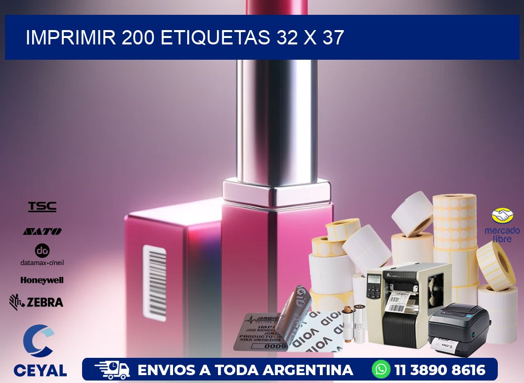 IMPRIMIR 200 ETIQUETAS 32 x 37