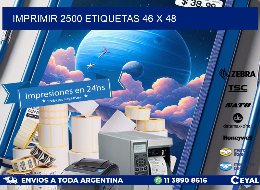 IMPRIMIR 2500 ETIQUETAS 46 x 48